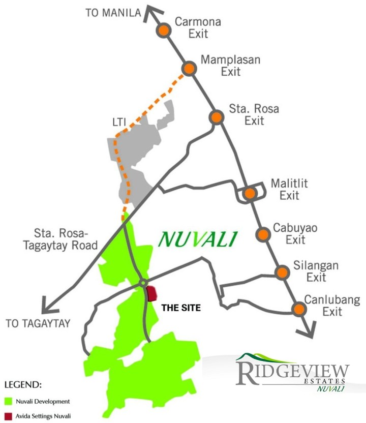 Ridgeview Estates NUVALI_Vicinity Map