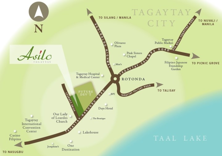 Asilo Tagaytay Vicinity Map