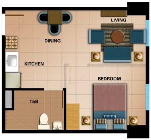 Studio Floor Plan | 36.30 sqm - 39.28 sqm
