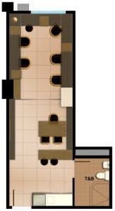 SOHO Unit Suggested Layout | Purely Office | 36.49 sqm - 61.79 sqm