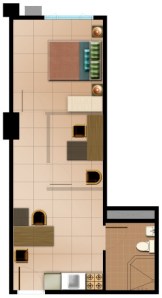 SOHO Unit Suggested Layout | With Residential Component | 36.49 sqm - 61.79 sqm