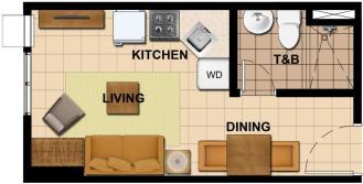 Studio Floor Plan | 20.87 sqm - 28.16 sqm