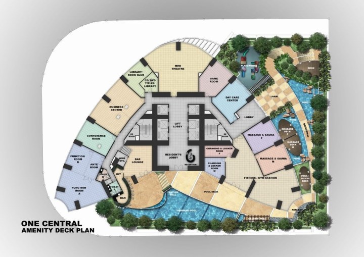 One Central - Amenity Deck Plan